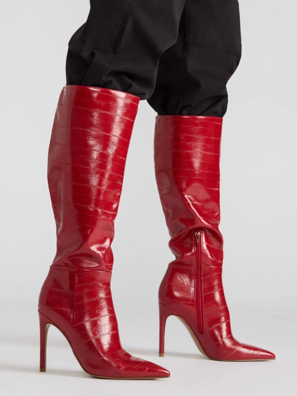 Steve Madden Nitro Red Eel Boots - Color: Red - Size: 6